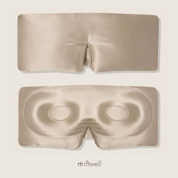 Driftwell® Contour Silk Sleep Mask — Moulded Eye Cups, Zero Pressure on Lashes