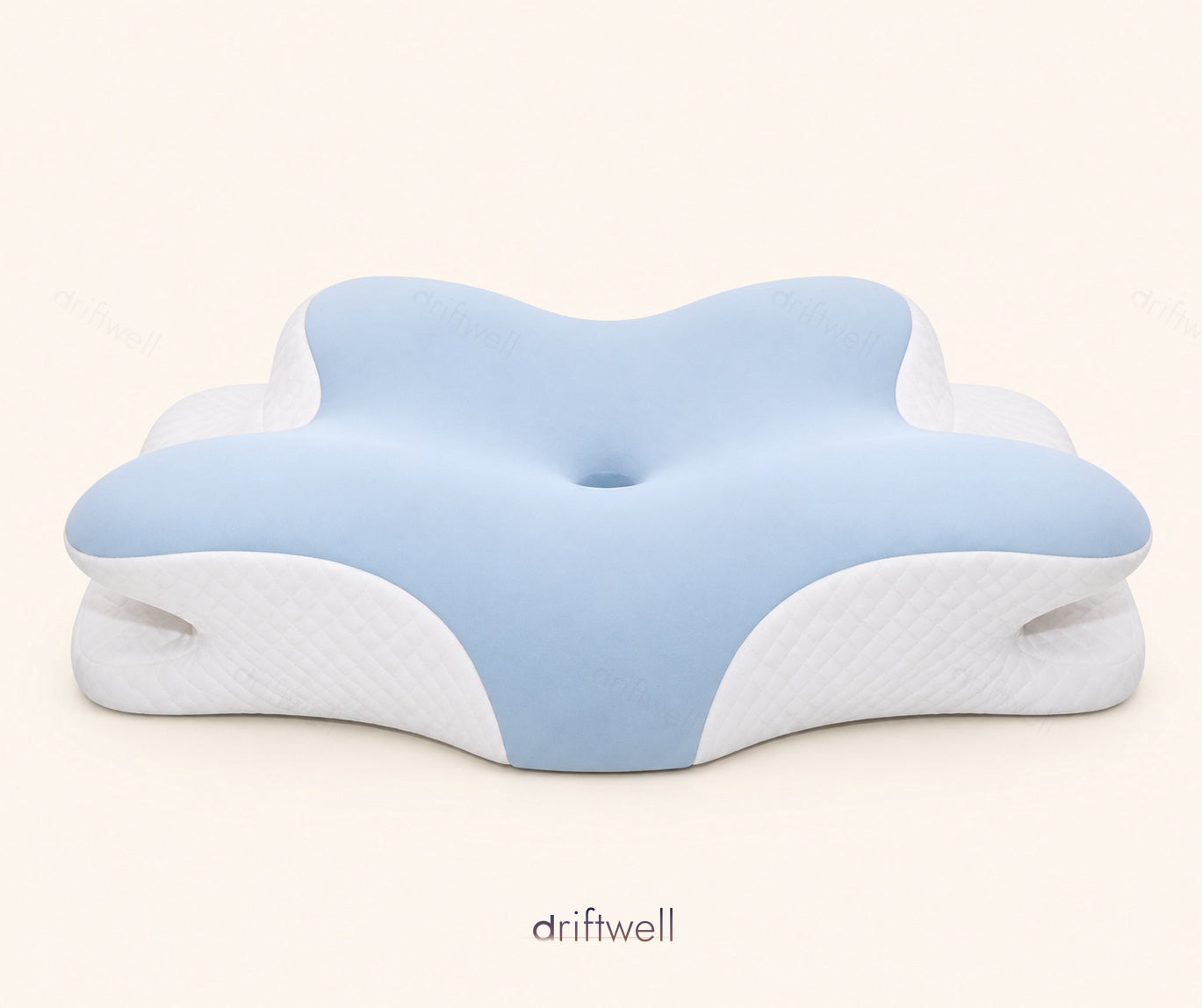 Breathable cover and ventilated centre of the Contour Pillow
