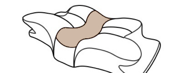 Lower back-sleep centre of the Contour Pillow