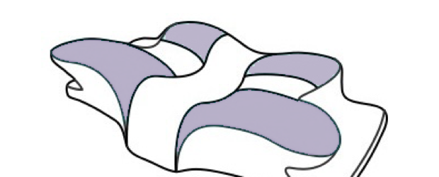 The raised outer wings shaded