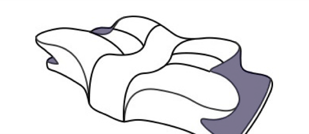 Arm channel and wing of the Contour Pillow